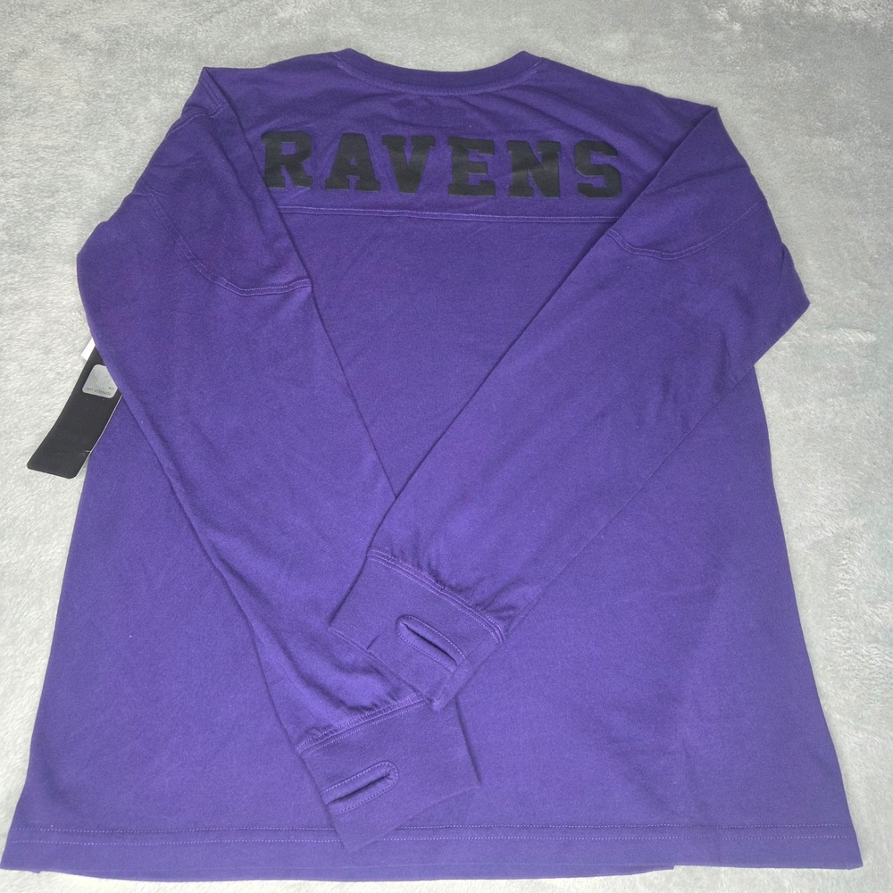 NWT NFL Team Apparel Baltimore Ravens Womens Purple Long Sleeve Shirt Gameday